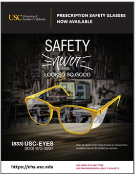 Prescription Safety Glasses Now Available Flyer